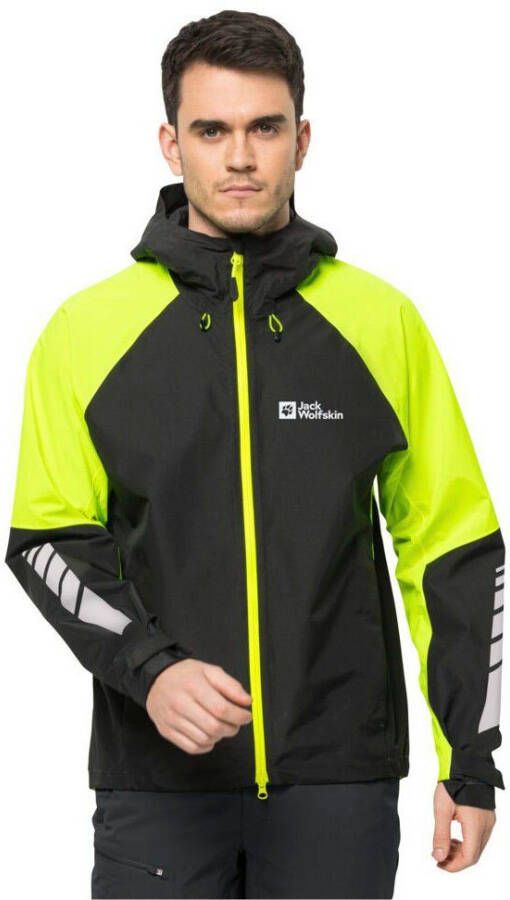 Jack Wolfskin Morobbia 2L Jacket Men Regenjack Heren M flashing yellow flashing yellow
