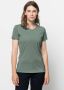Jack Wolfskin Crosstrail Graphic T-Shirt Women Functioneel shirt Dames M hedge green hedge green - Thumbnail 1
