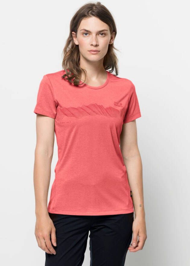 Jack Wolfskin Crosstrail Graphic T-Shirt Women Functioneel shirt Dames XL desert rose desert rose