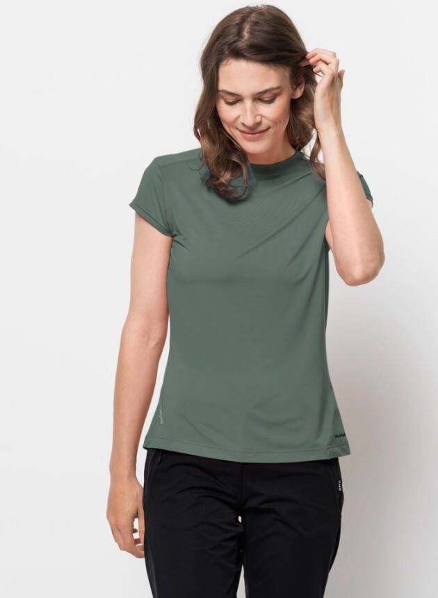 Jack Wolfskin Tasman S S Women Functioneel shirt Dames XXL groen hedge green