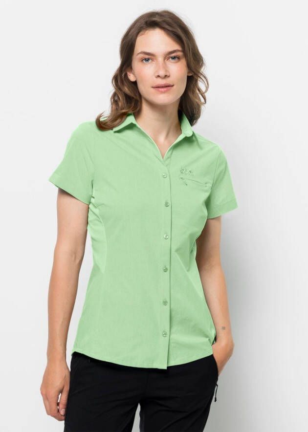 Jack Wolfskin Peak Shirt Women Wandelblouse met korte mouwen Dames XS groen milky green