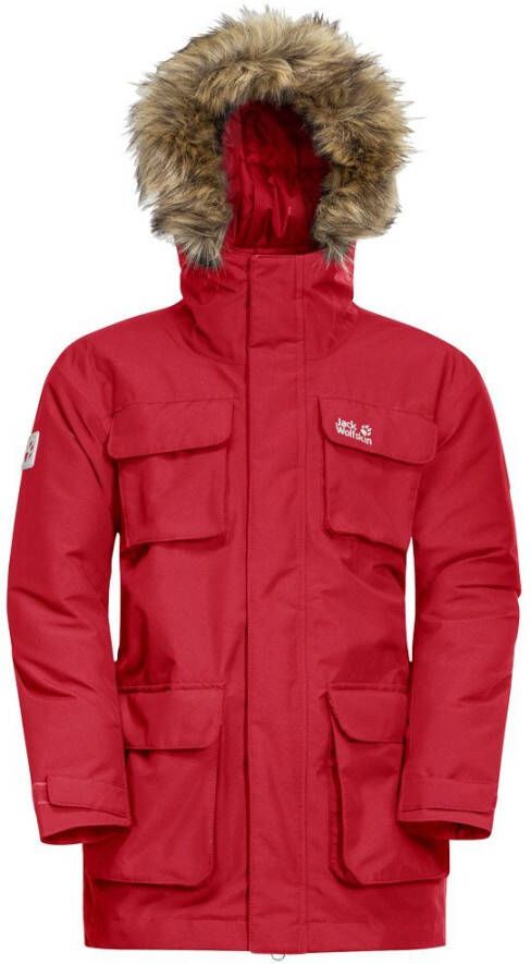 Jack Wolfskin Snow Explorer Jacket Kids Regenjas kinderen 92 rood red lacquer