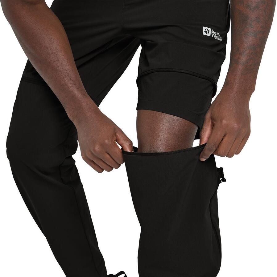 Jack Wolfskin Hikeout Zip Away Pants Men Zip-Off-broek met zonnebescherming Heren 48 black