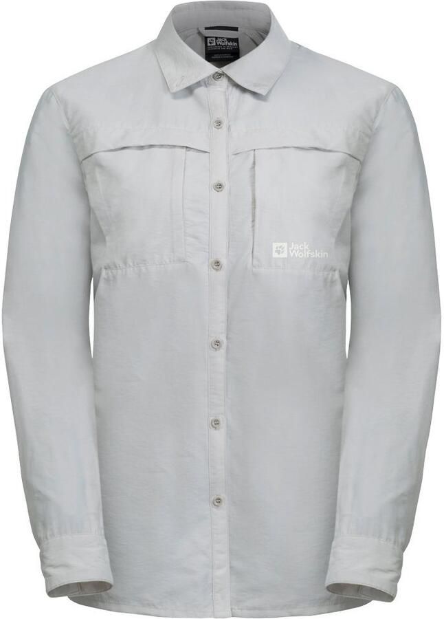 Jack Wolfskin Barrier LS Shirt Women Blouse met bescherming tegen muggen en zon Dames XXL cool grey Cool Grey - Foto 2