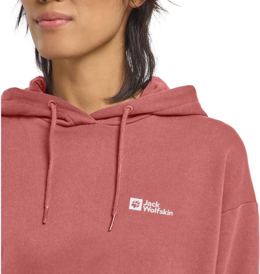 Jack Wolfskin Essential Hoodie Women Hoodie van biologisch katoen dames 2XL mineral red mineral red - Foto 2