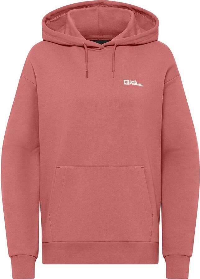 Jack Wolfskin Essential Hoodie Women Hoodie van biologisch katoen dames 2XL mineral red mineral red - Foto 3