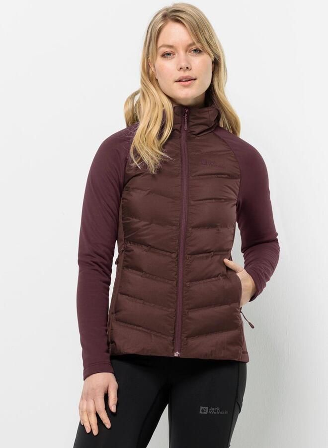 Jack Wolfskin Tasman Down Hybrid Women Donsjack Dames XXL dark maroon dark maroon - Foto 5