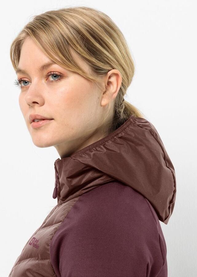 Jack Wolfskin Tasman Down Hybrid Women Donsjack Dames XXL dark maroon dark maroon - Foto 3