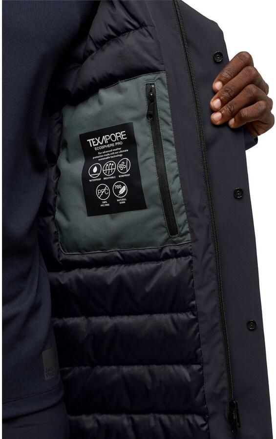 Jack Wolfskin Brandenburger Coat Men RDS Waterdichte winterjas Heren XXXL dark navy dark navy - Foto 17