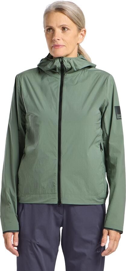Jack Wolfskin Bike Commute Wind Jacket Women Softshelljack Dames 2XL eucalyptus - Foto 10