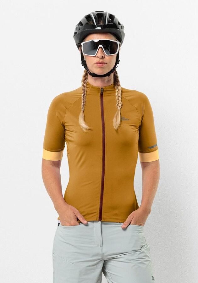 Jack Wolfskin Gravex FZ S|S Women Fietstricot Dames XXL salted caramel Salted Caramel - Foto 5