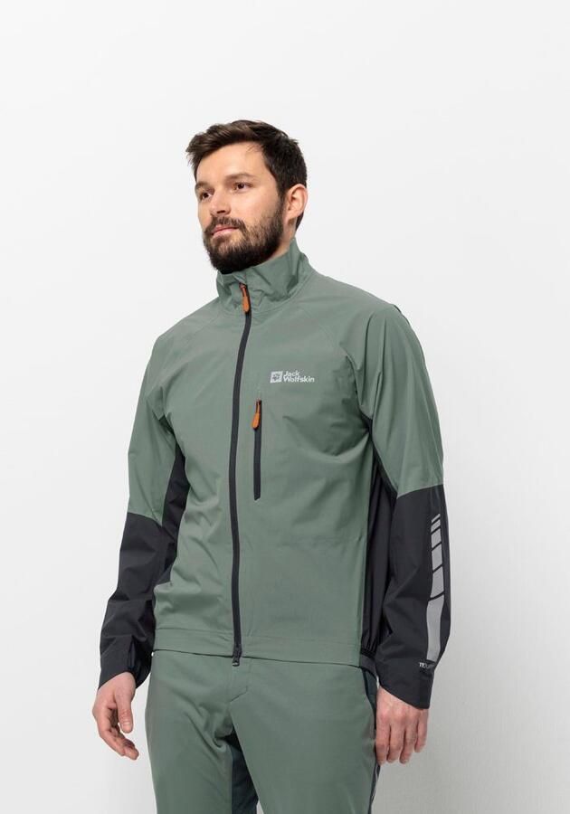 Jack Wolfskin Morobbia 2.5L Jacket Men Fiets-regenjack Heren XXL hedge green hedge green - Foto 8