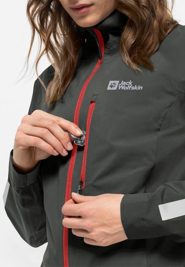 Jack Wolfskin Morobbia 2.5L Jacket Women Fiets-regenjack Dames XXL slate green slate green - Foto 3
