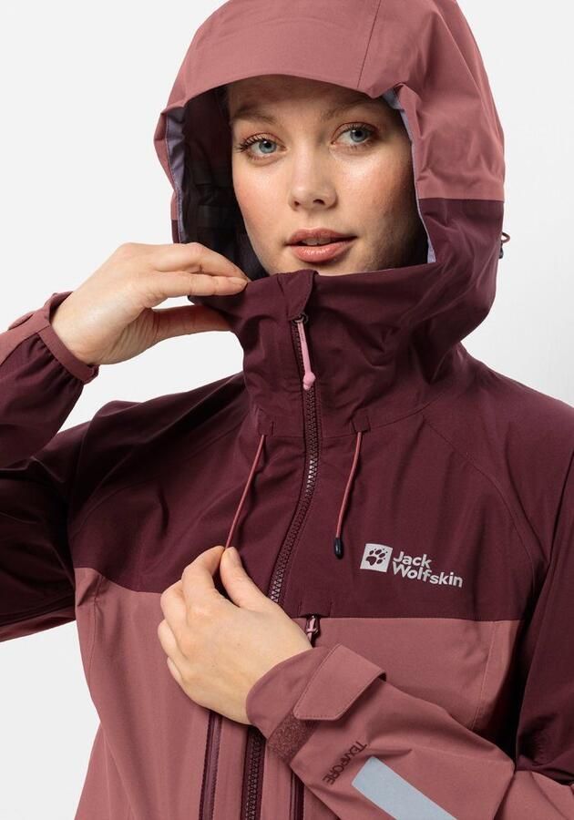 Jack Wolfskin Morobbia 3L Jacket Women Hardshell fiets-regenjack Dames XXL apple butter apple butter - Foto 6