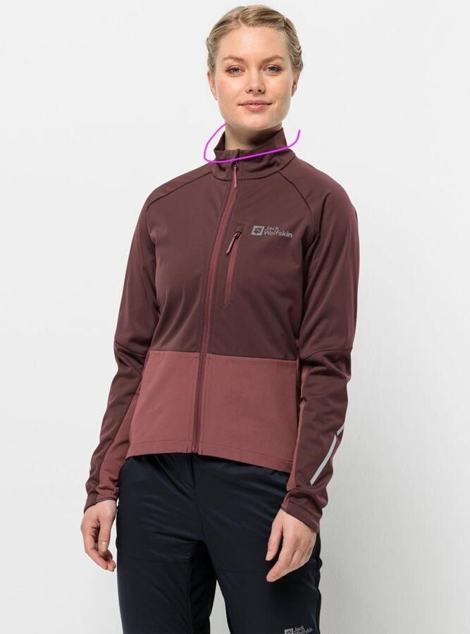 Jack Wolfskin Morobbia Jacket Women Softshell-fietsjack Dames XXL dark maroon dark maroon - Foto 8