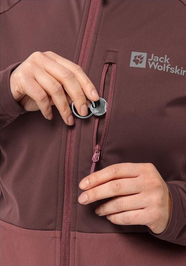Jack Wolfskin Morobbia Jacket Women Softshell-fietsjack Dames XXL dark maroon dark maroon - Foto 4