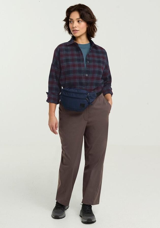 Jack Wolfskin Baja Flannel Shirt Women Flanellen overhemd Damen XXL check dark navy CHECK dark navy - Foto 4