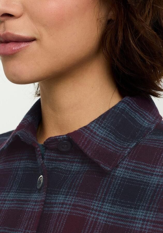 Jack Wolfskin Baja Flannel Shirt Women Flanellen overhemd Damen XXL check dark navy CHECK dark navy - Foto 5