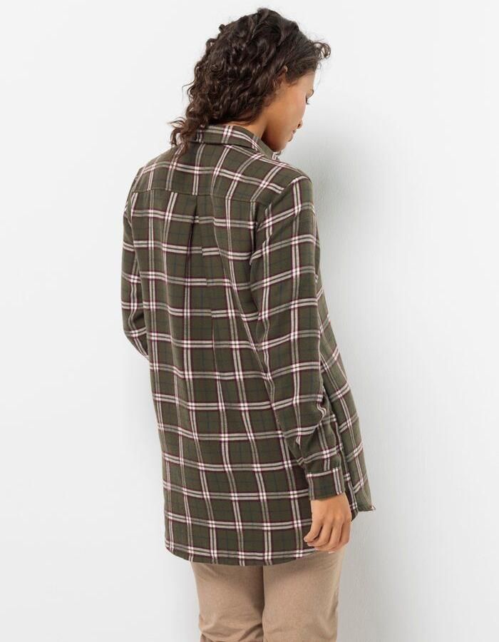 Jack Wolfskin Morgenluft Shirt Women Wandelblouse Dames XXL island moss 41 island moss 41