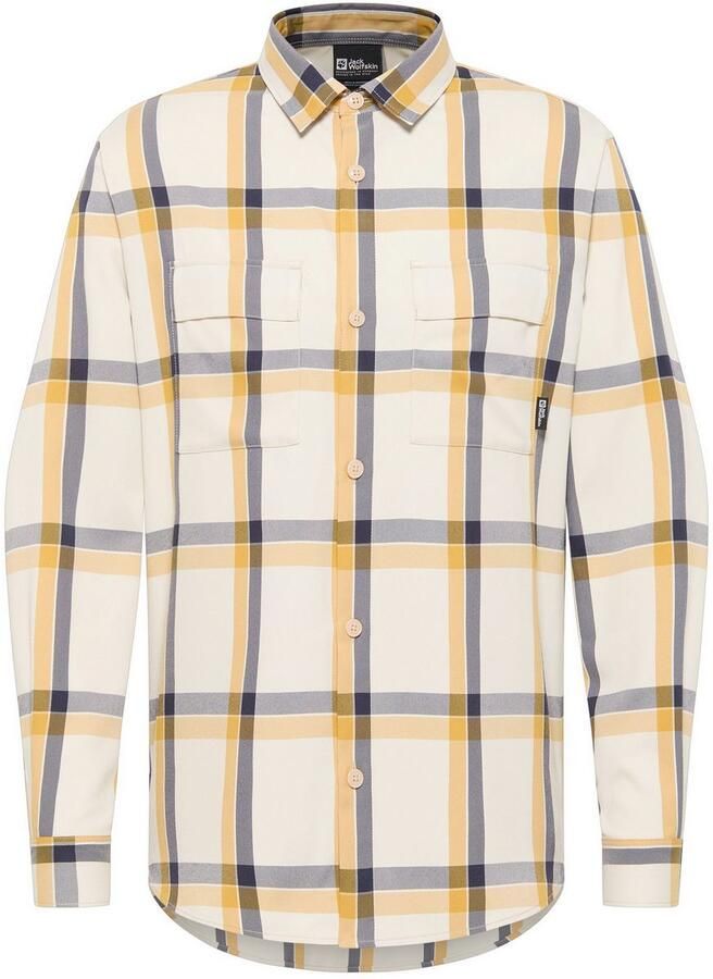 Jack Wolfskin Steinwand Shirt Men Flanellen overhemd Heren XXL panna cotta panna cotta - Foto 2