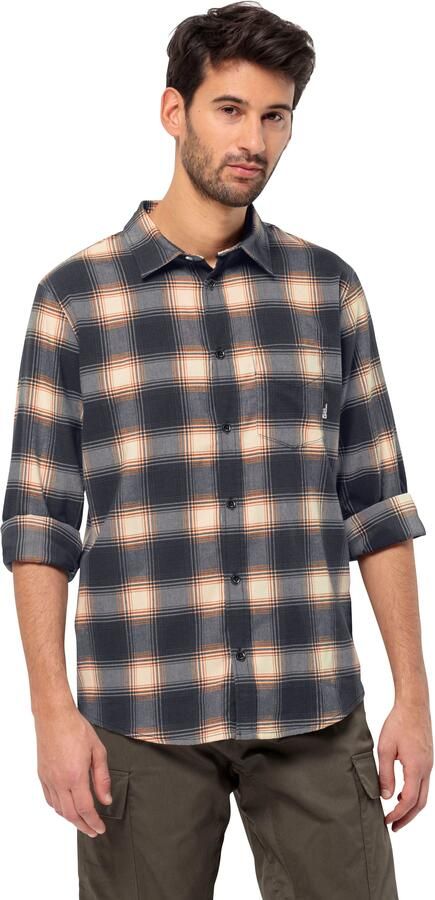 Jack Wolfskin Wanderweg Shirt Men Flanellen overhemd Heren XXXL dark navy dark navy - Foto 3