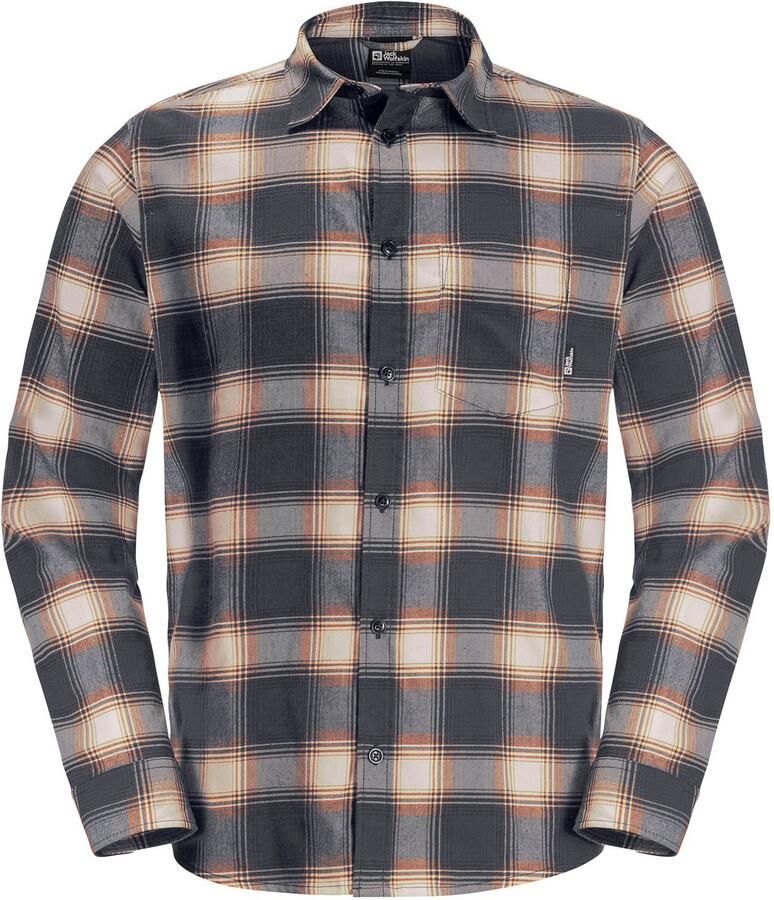 Jack Wolfskin Wanderweg Shirt Men Flanellen overhemd Heren XXXL dark navy dark navy