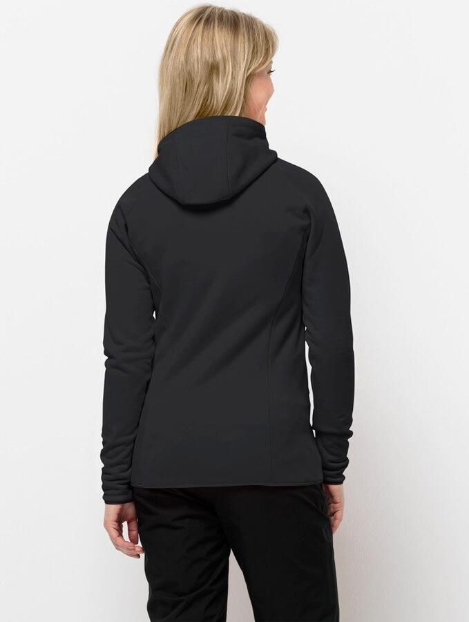 Jack Wolfskin Baiselberg Hooded FZ Women Fleece jack Dames XXL black