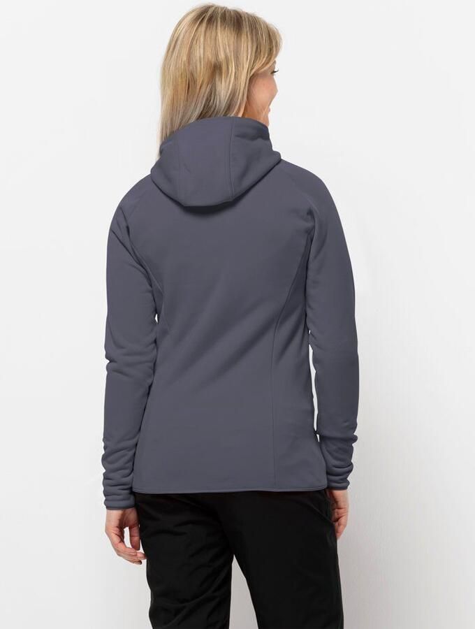 Jack Wolfskin Baiselberg Hooded FZ Women Fleece jack Dames XXL dolphin