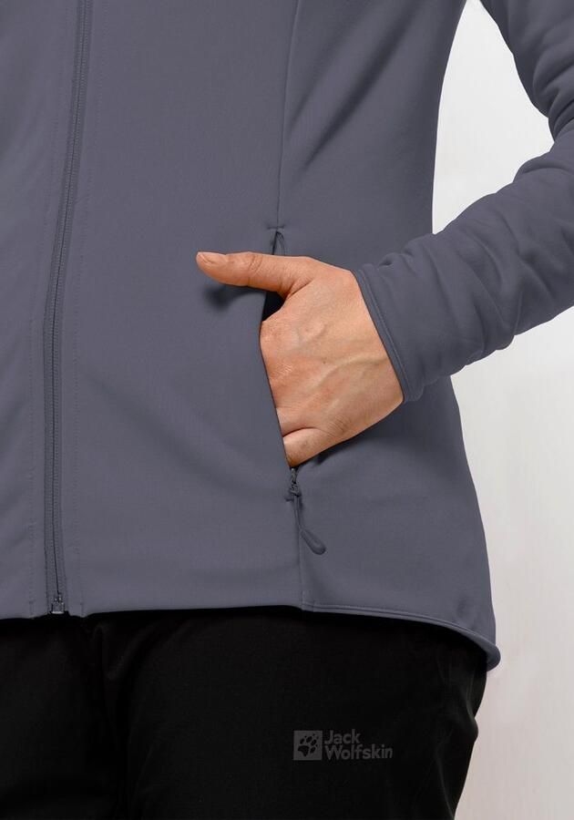 Jack Wolfskin Baiselberg Hooded FZ Women Fleece jack Dames XXL dolphin - Foto 4