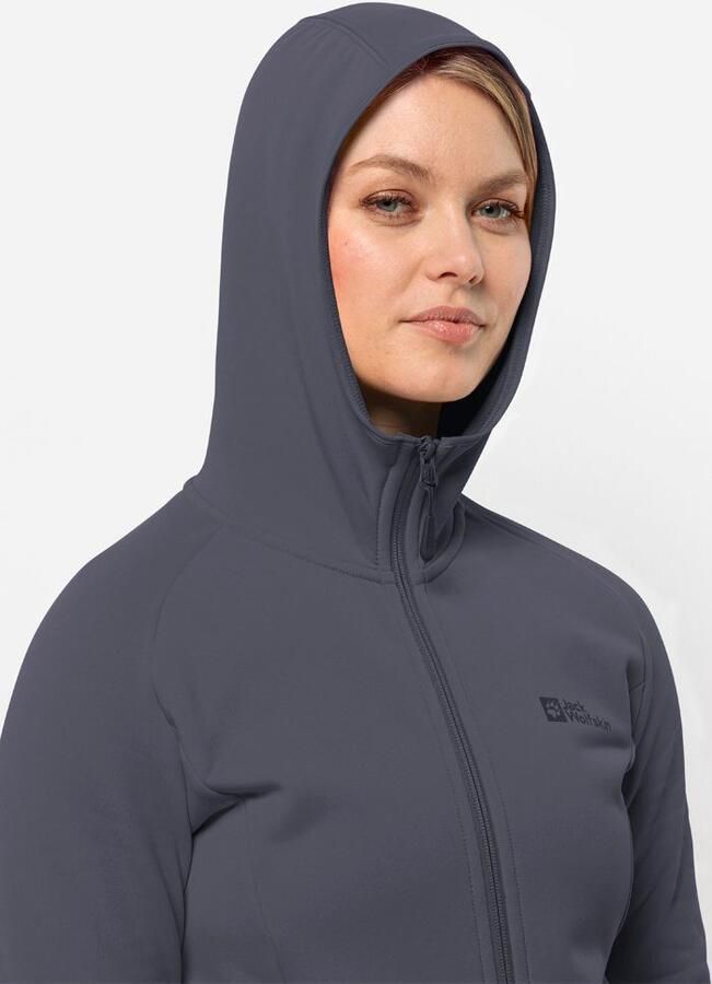 Jack Wolfskin Baiselberg Hooded FZ Women Fleece jack Dames XXL dolphin - Foto 3