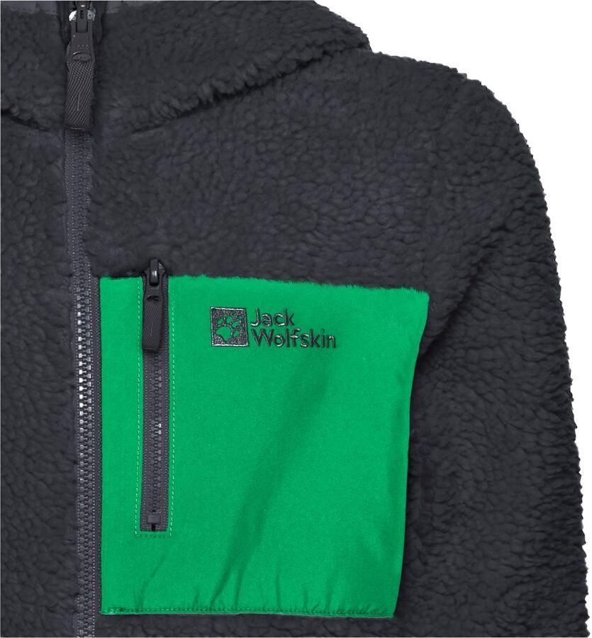 Jack Wolfskin Ice Curl Hood Jacket Kids Fleece jack met capucon Kinderen 104 phantom green phantom green - Foto 2