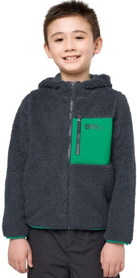 Jack Wolfskin Ice Curl Hood Jacket Kids Fleece jack met capucon Kinderen 104 phantom green phantom green - Foto 8