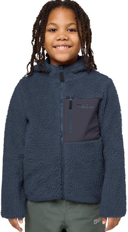 Jack Wolfskin Ice Curl Hood Jacket Kids Fleece jack met capucon Kinderen 104 midnight sky midnight sky - Foto 5