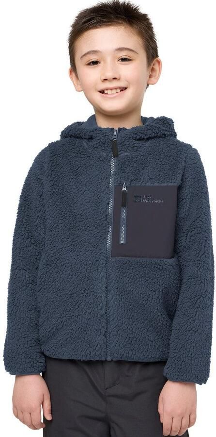 Jack Wolfskin Ice Curl Hood Jacket Kids Fleece jack met capucon Kinderen 104 midnight sky midnight sky - Foto 7