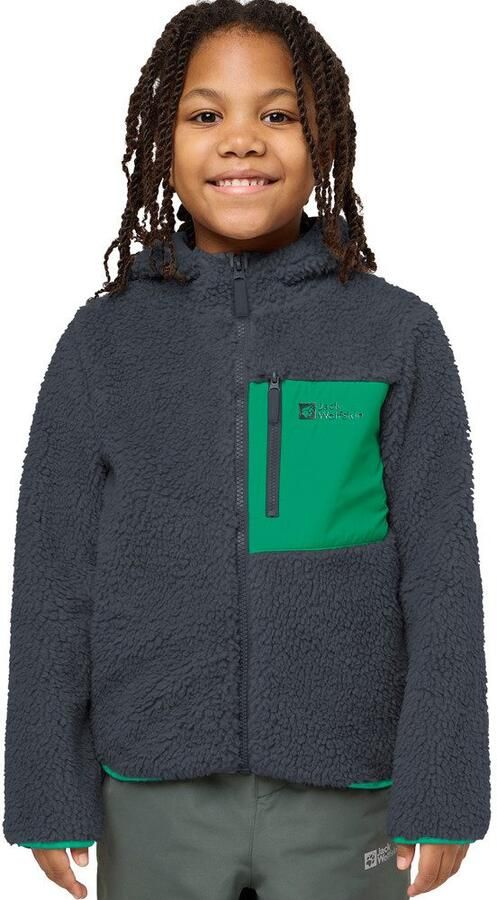 Jack Wolfskin Ice Curl Hood Jacket Kids Fleece jack met capucon Kinderen 104 phantom green phantom green - Foto 7