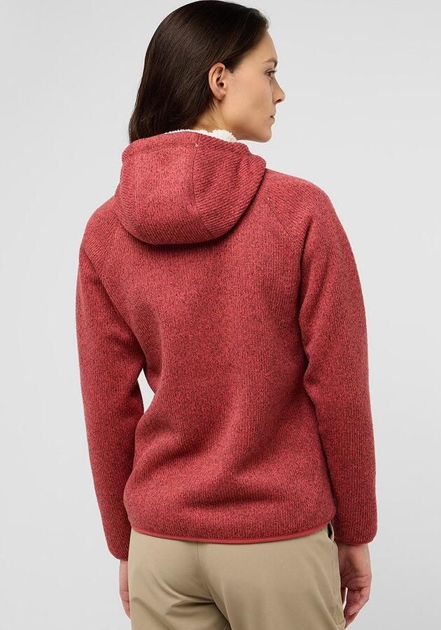 Jack Wolfskin Kaminfeuer Hooded Jacket Women Fleece jack met capuchon Dames XXL red coral red coral