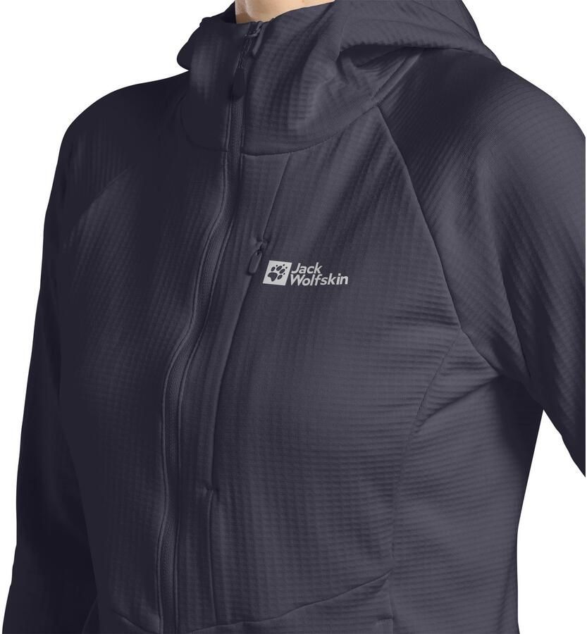 Jack Wolfskin Fleecejack met capuchon KOLBENBERG HOODED FZ W Ademend licht overgangsjas - Foto 2