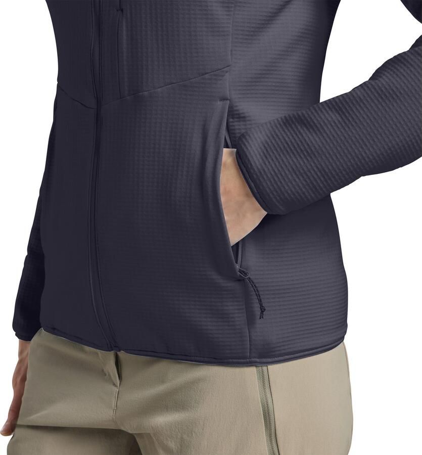 Jack Wolfskin Fleecejack met capuchon KOLBENBERG HOODED FZ W Ademend licht overgangsjas