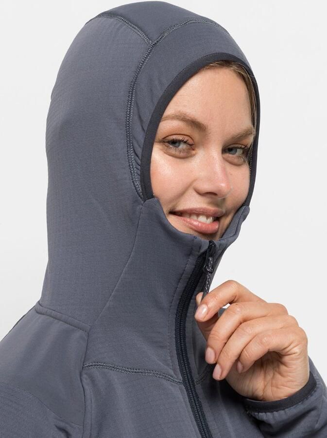 Jack Wolfskin Kolbenberg Hooded FZ Women Fleece jack Dames XXL dolphin - Foto 2