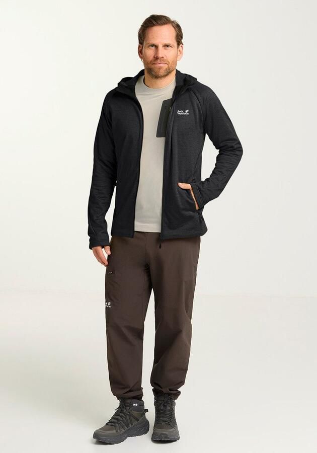 Jack Wolfskin Peak District Hooded FZ Men Fleece jack met capuchon Heren XXL black - Foto 4