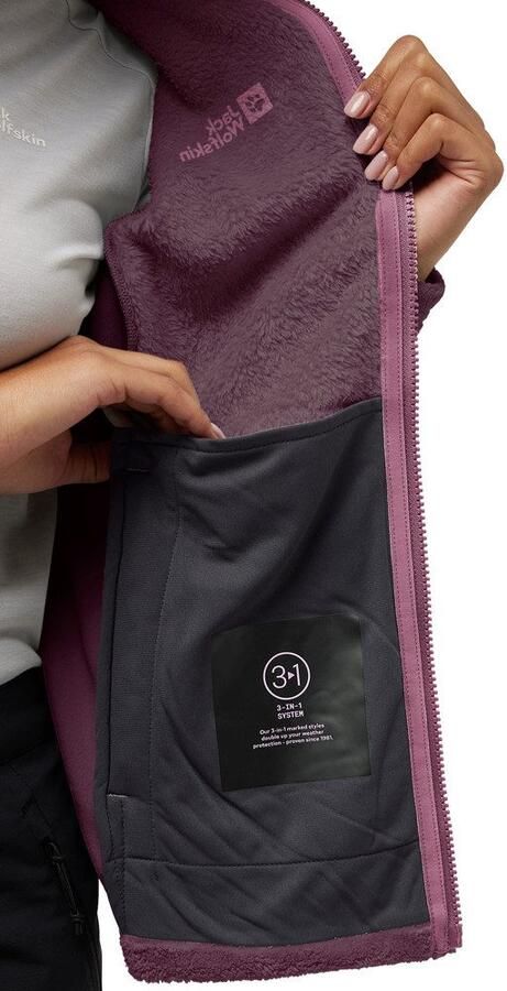 Jack Wolfskin Rotwand FZ Women Fleece jack Dames XXL amaranth - Foto 4