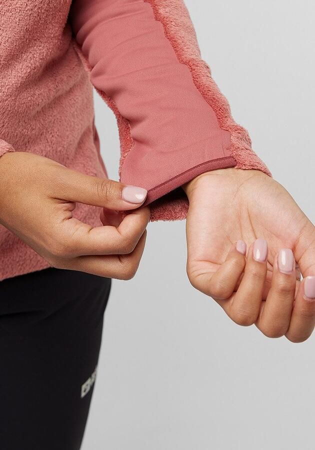 Jack Wolfskin Rotwand Hooded FZ Women Fleece jack met capuchon Dames XXL mineral red mineral red - Foto 2