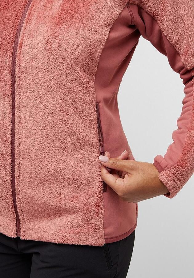 Jack Wolfskin Rotwand Hooded FZ Women Fleece jack met capuchon Dames XXL mineral red mineral red - Foto 3