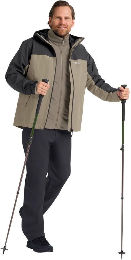 Jack Wolfskin Wild Places 3in1 Jacket Men Waterdicht 3-in-1 jack Heren XXXL linen - Foto 14