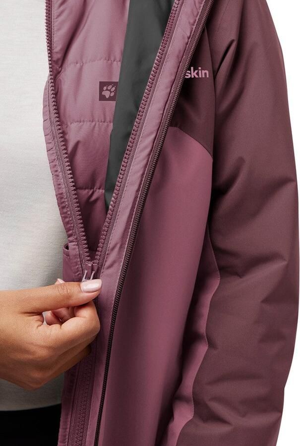 Jack Wolfskin Hunberg 3in1 Jacket Women 3in1 jack Dames XXL raisin - Foto 13