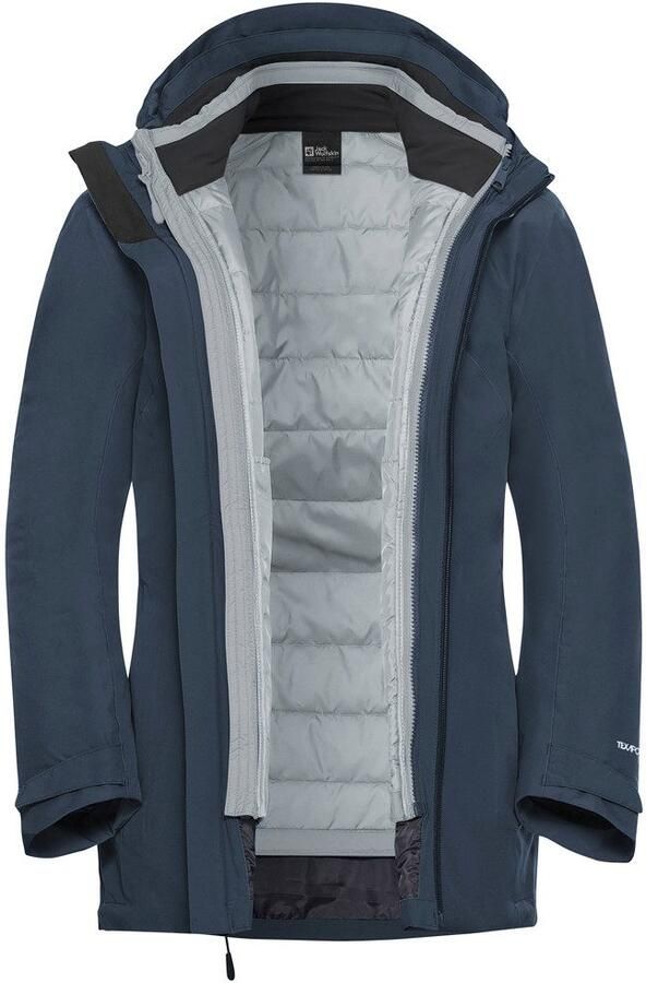 Jack Wolfskin Hunberg 3in1 Jacket Women 3in1 jack Dames XXL midnight sky midnight sky - Foto 7