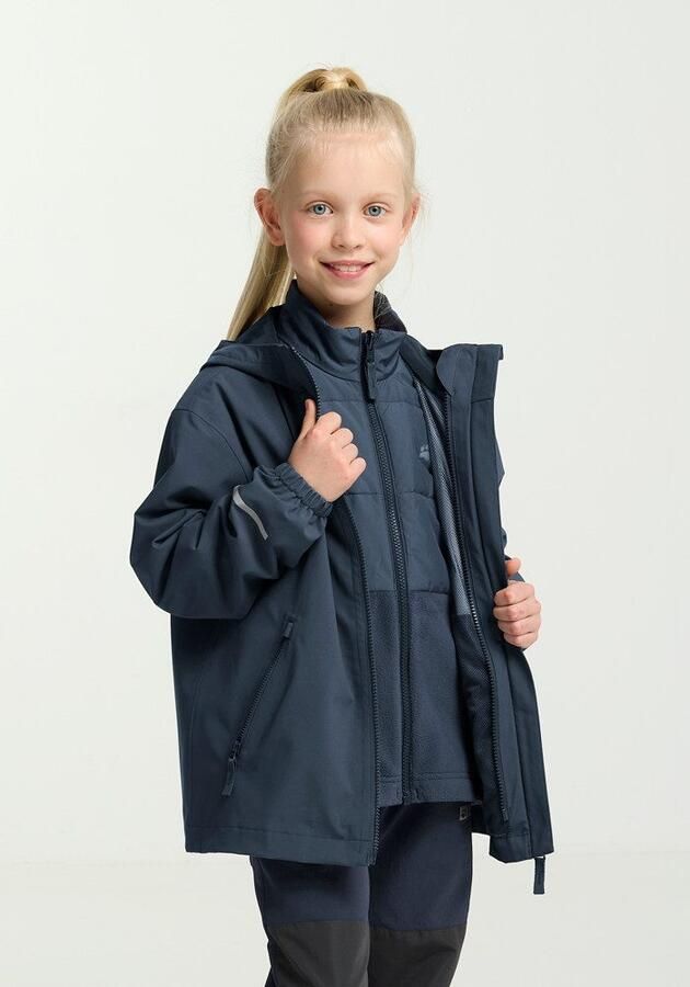 Jack Wolfskin Hybrid 3in1 Jacket Kids Waterdicht 3-in-1 jack Kinderen 104 midnight sky midnight sky - Foto 4