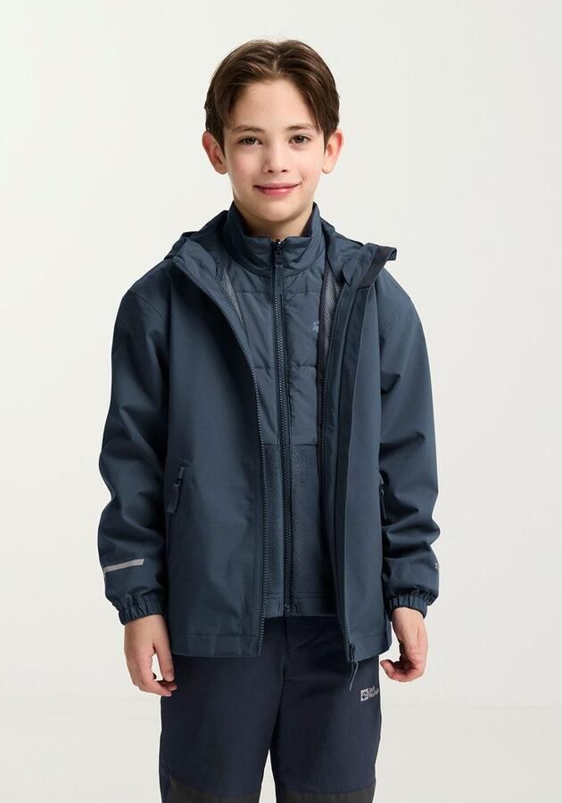 Jack Wolfskin Hybrid 3in1 Jacket Kids Waterdicht 3-in-1 jack Kinderen 104 midnight sky midnight sky - Foto 12