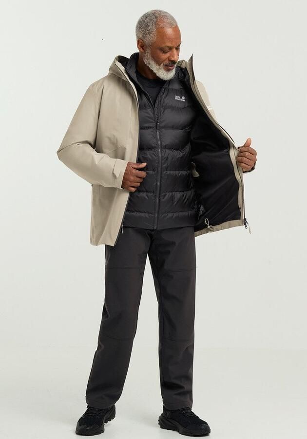 Jack Wolfskin Icecape 3in1 Down Jacket Men RDS Waterdicht 3-in-1 jack Heren XXXL linen - Foto 7