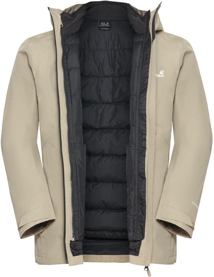 Jack Wolfskin Icecape 3in1 Down Jacket Men RDS Waterdicht 3-in-1 jack Heren XXXL linen